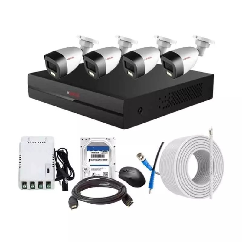CP PLUS 4 Channel Complete Setup DVR 1080P,2.4MP Outdoor or Indoor Cameras Nightvision Security Camera 500GB HDD